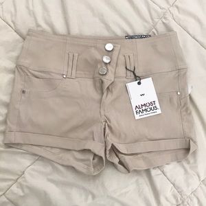 Khaki high waisted shorts